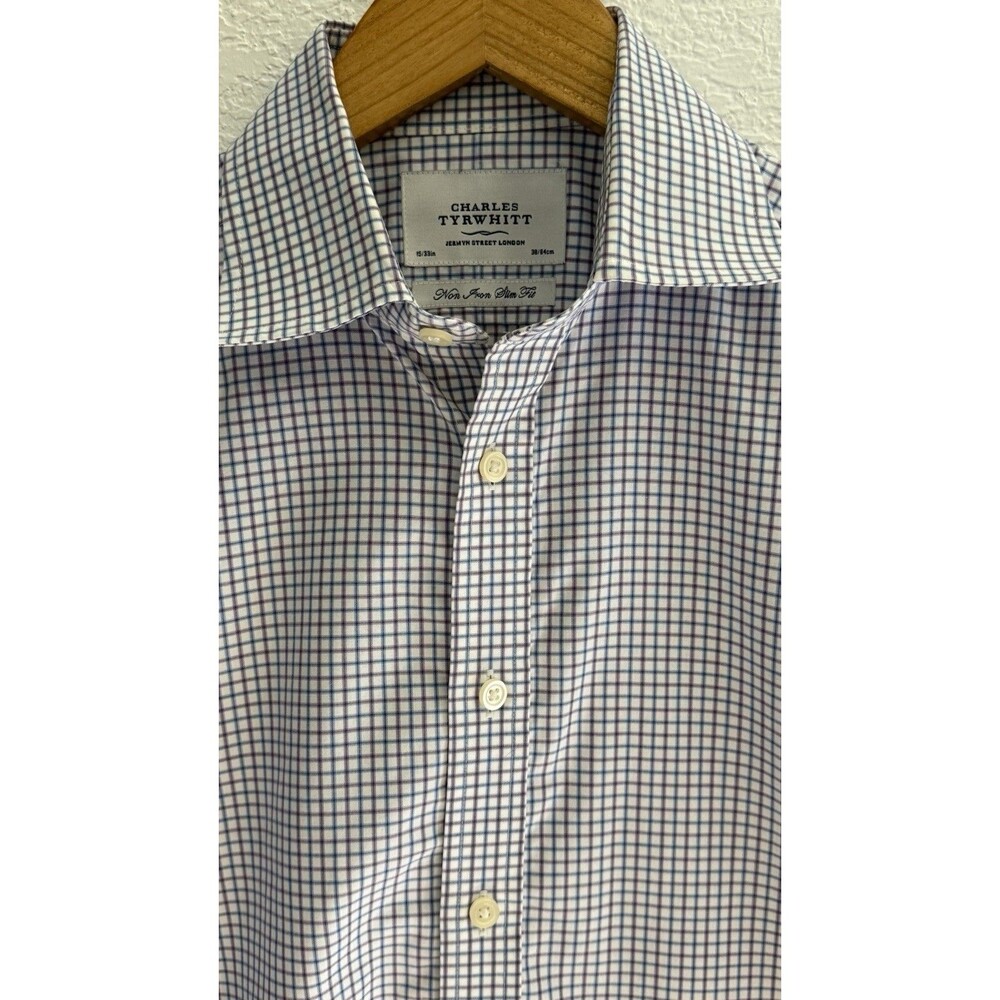 Charles Tyrwhitt Men's SLIM FIT Non-Iron Dress Shirt 15/33 Retails For $119